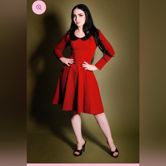 Pinup Couture sz small red and black dress - Picture 3 of 3